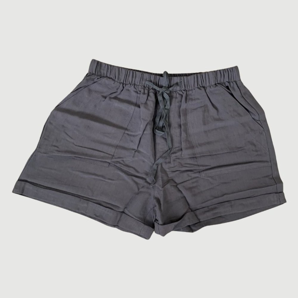 Linen Shorts Ash Gray